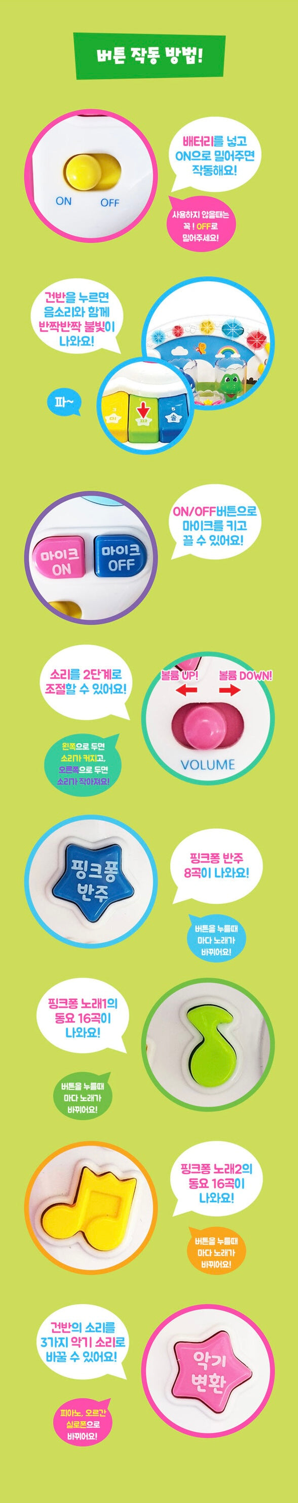 韓國玩具🇰🇷BabyShark x PinkFong兒童鋼琴玩具套裝