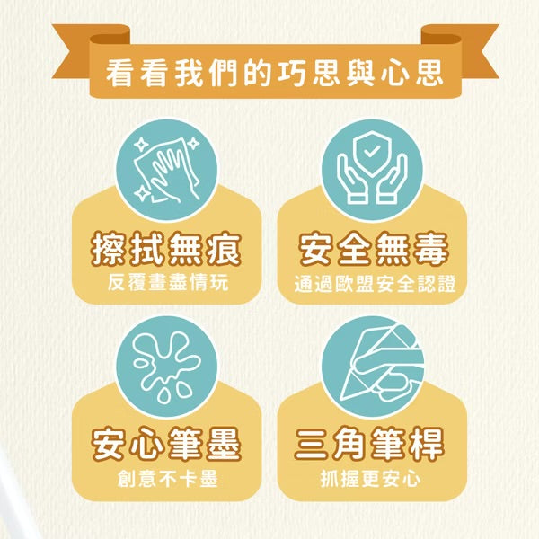 Mamayo🇼🇸 漂浮白板筆12色組(可配合塗鴉餐墊使用)