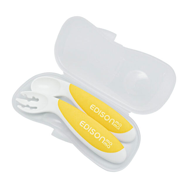 EDISONmama - 黃色有盒餐具 (適用於9個月以上)