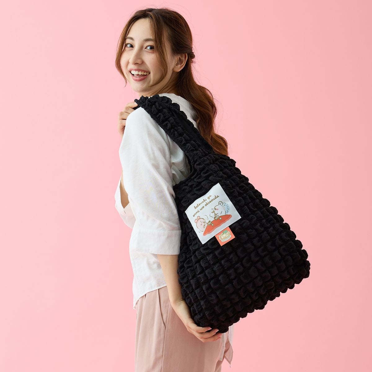 日本直送🇯🇵Chiikawa雲朵單肩/手提袋(黑色)