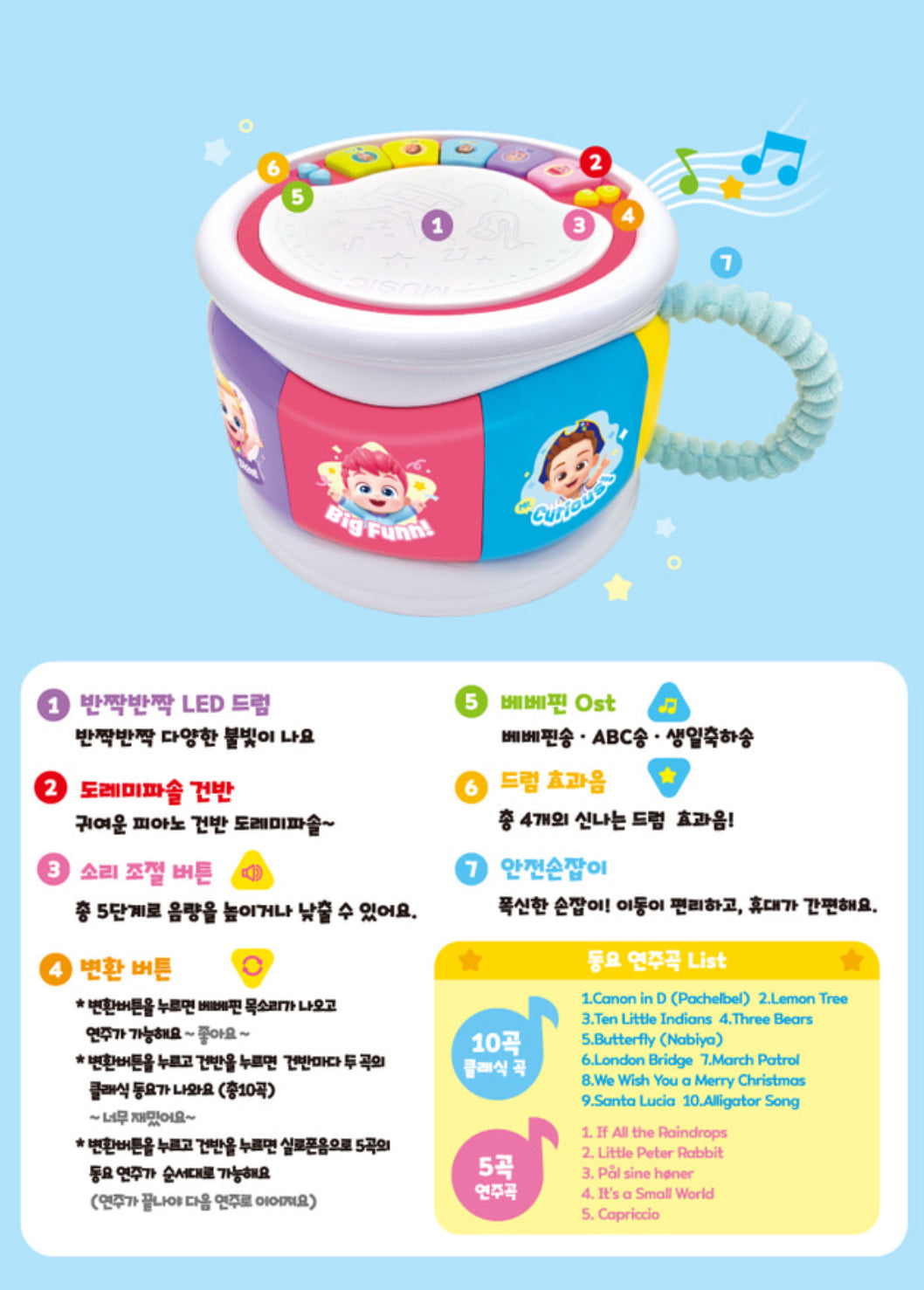 韓國直送🇰🇷 Bebefinn 鼓樂器演奏