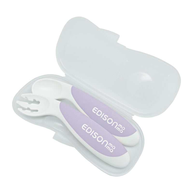 EDISONmama - 紫色有盒餐具 (適用於9個月以上)