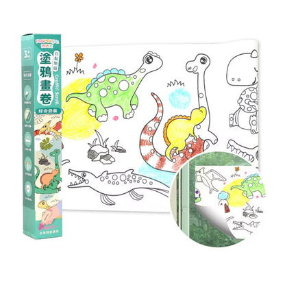 Mamayo🇼🇸 自黏無痕塗鴉畫卷 (好奇恐龍)