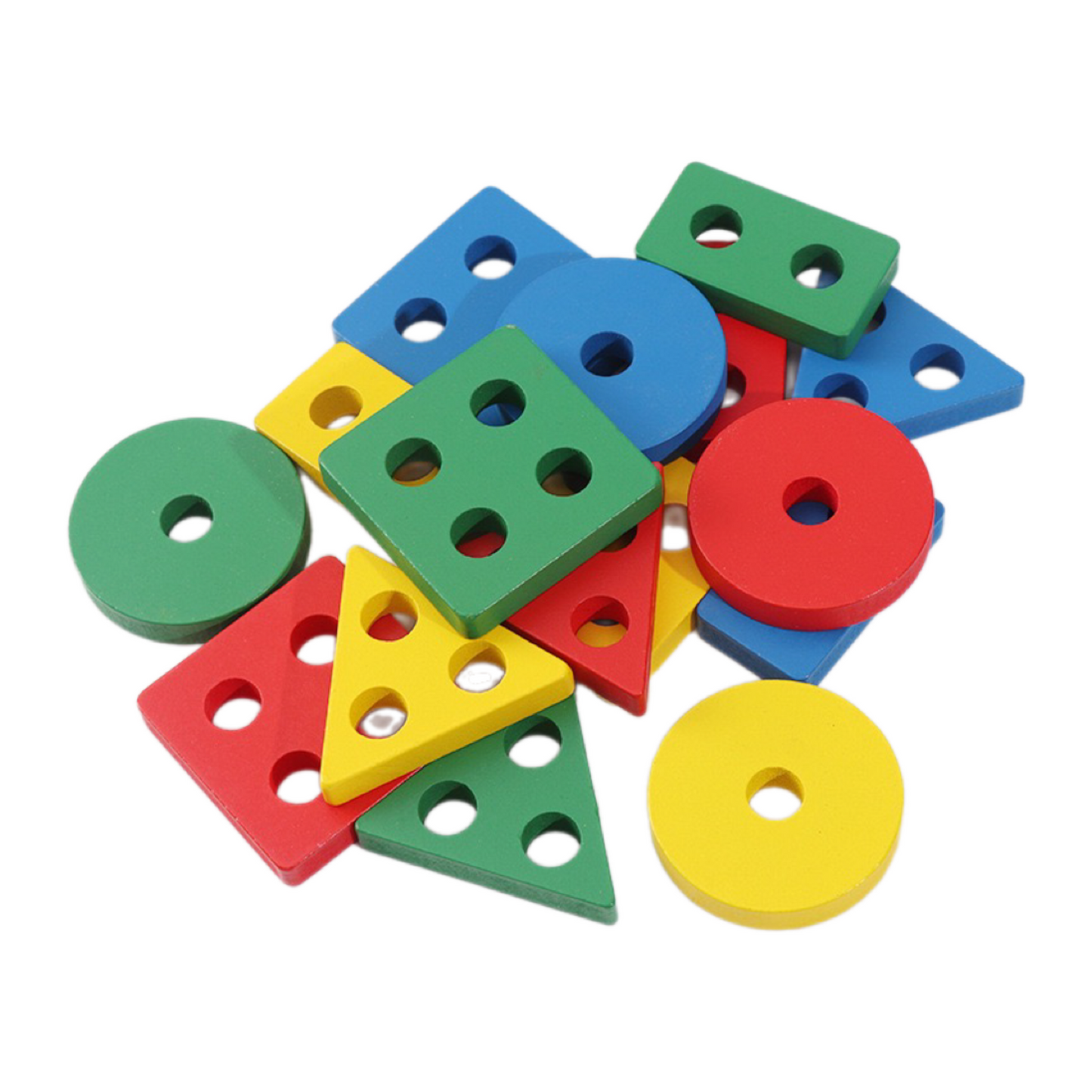 木製🪵形狀益智疊疊套柱(標準色)